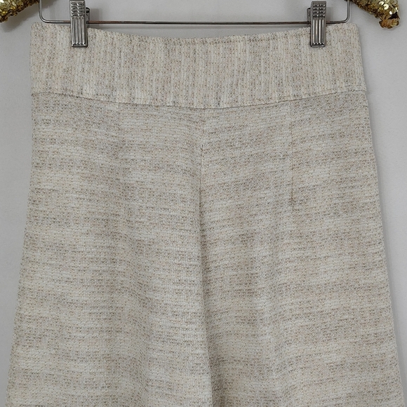 Vintage 70s Homemade Women's Light Beige Pleated Wide Leg Pants Preppy - Picture 5 of 5